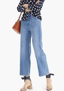 NWOT J. Crew Point Sur Seamed Wide Leg Crop Jeans